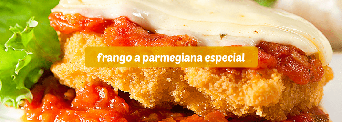 Imagem da Receita • (Tam. 1600x800px) Frango a Parmegiana Especial