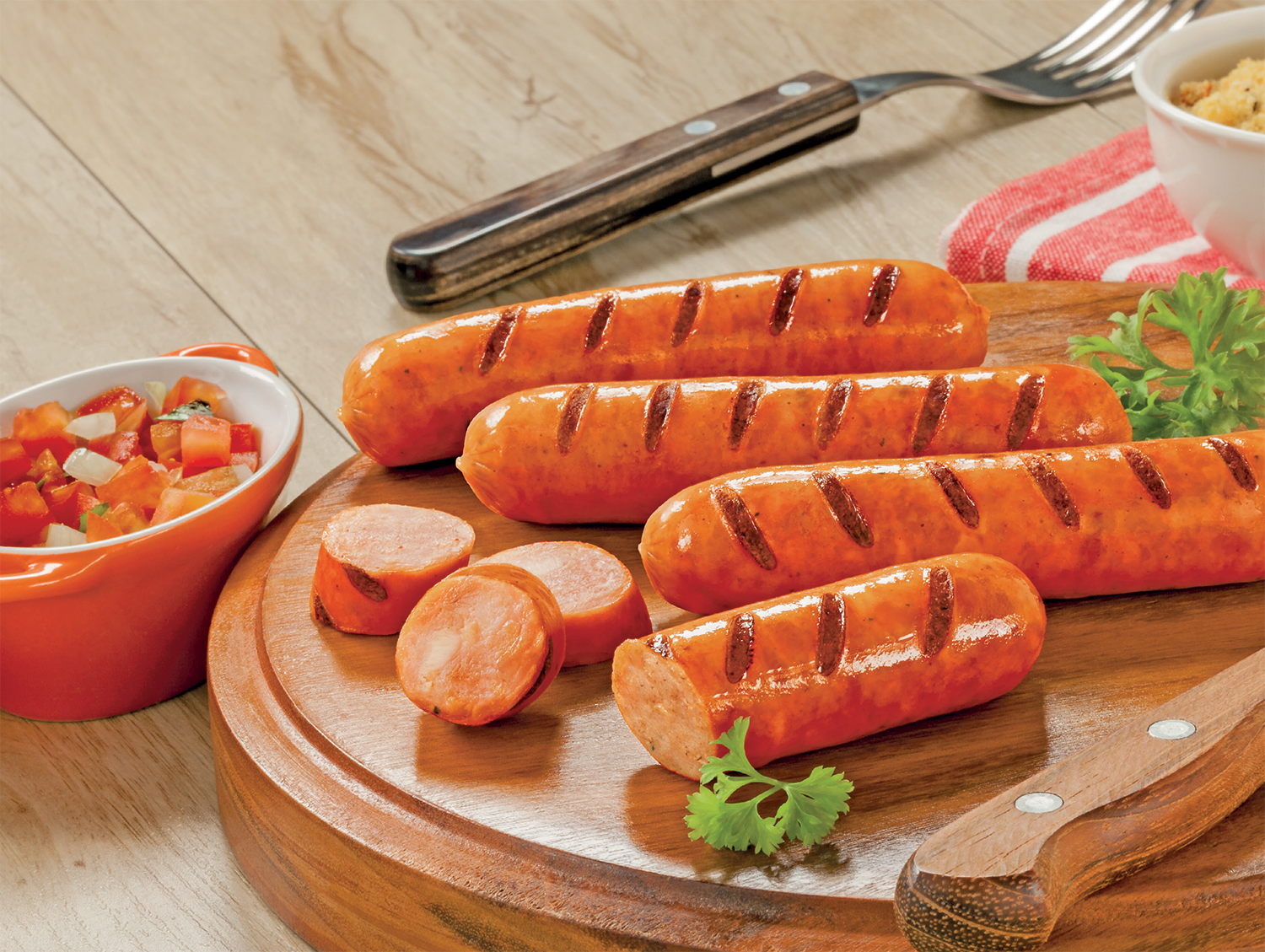 Linguiça de frango fininha