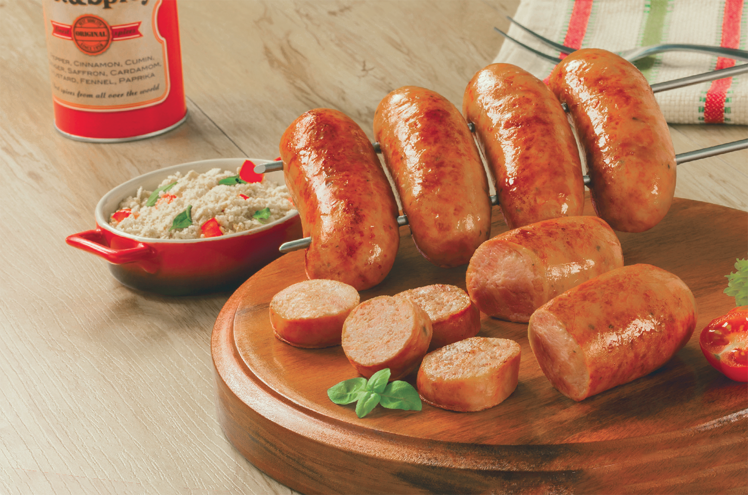 Linguiça de frango grossa