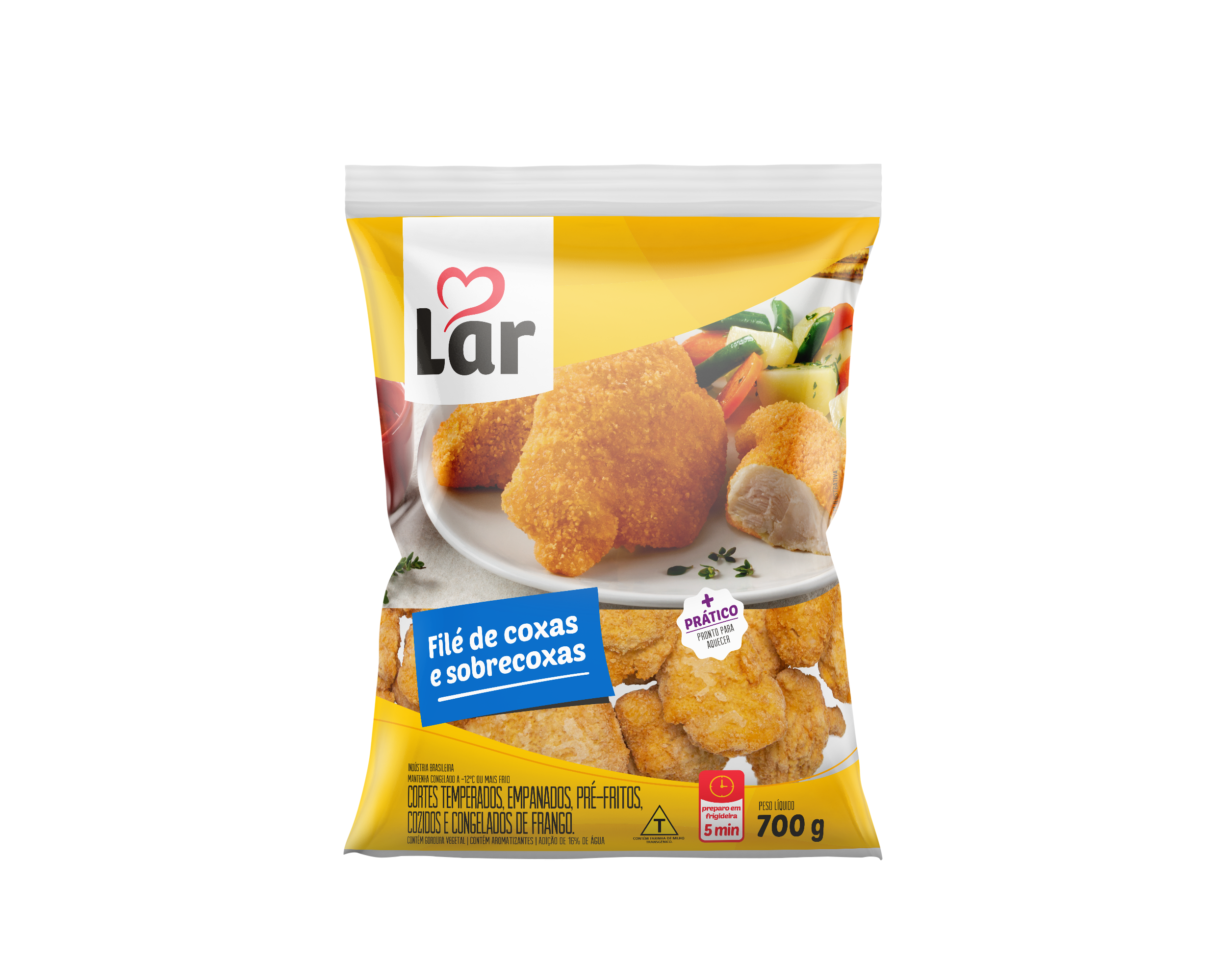 filé de coxas e sobrecoxas 700g - Empanado