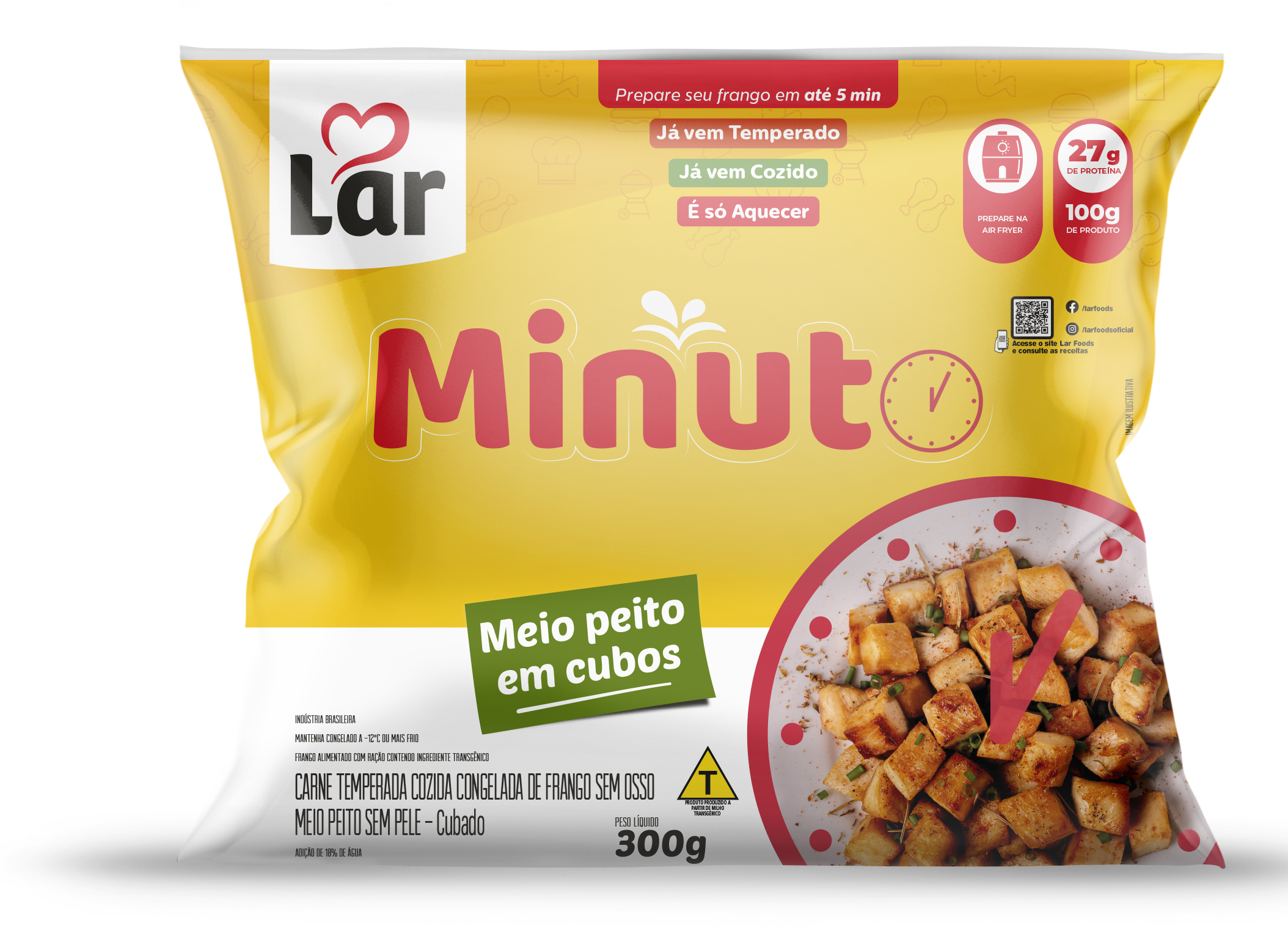 MEIO PEITO EM CUBOS - LINHA MINUTO